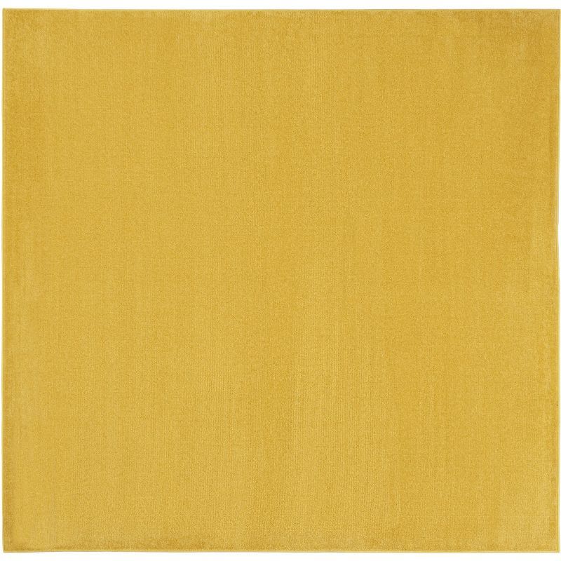 Sunny Square 7' Synthetic Yellow Rug for Indoor/Outdoor Use