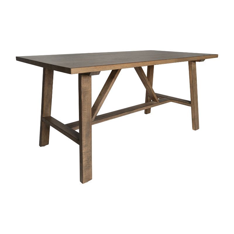 Rustic Brown Solid Wood Trestle Coffee Table