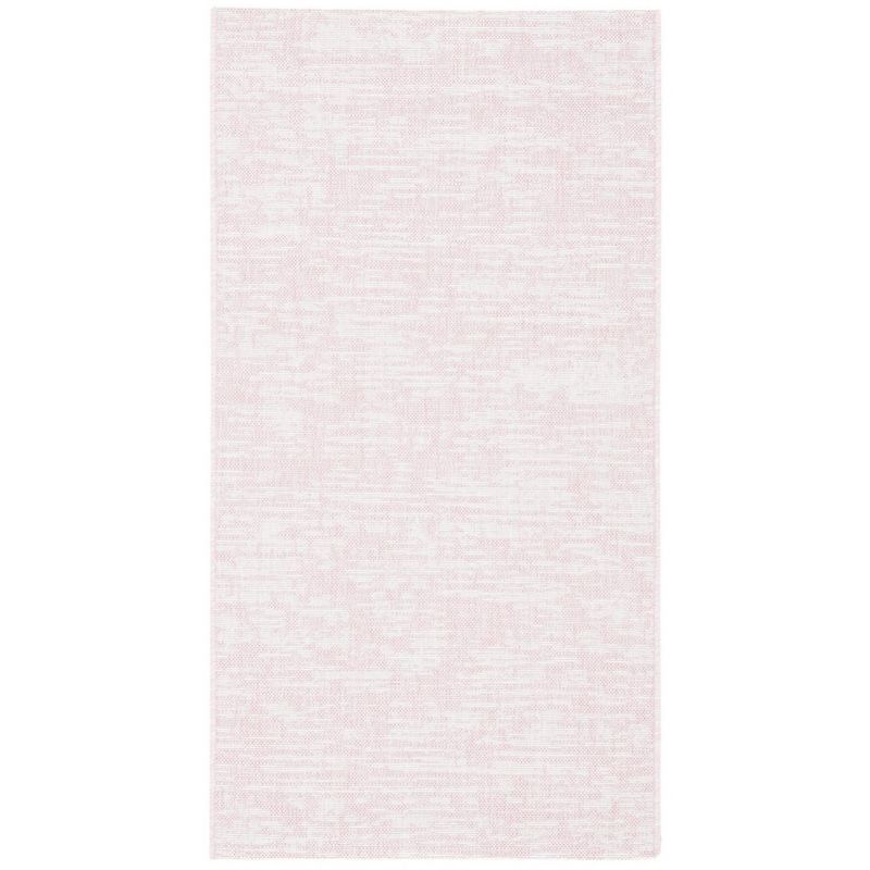 Ivory Synthetic Easy-Care Rectangular Indoor/Outdoor Rug