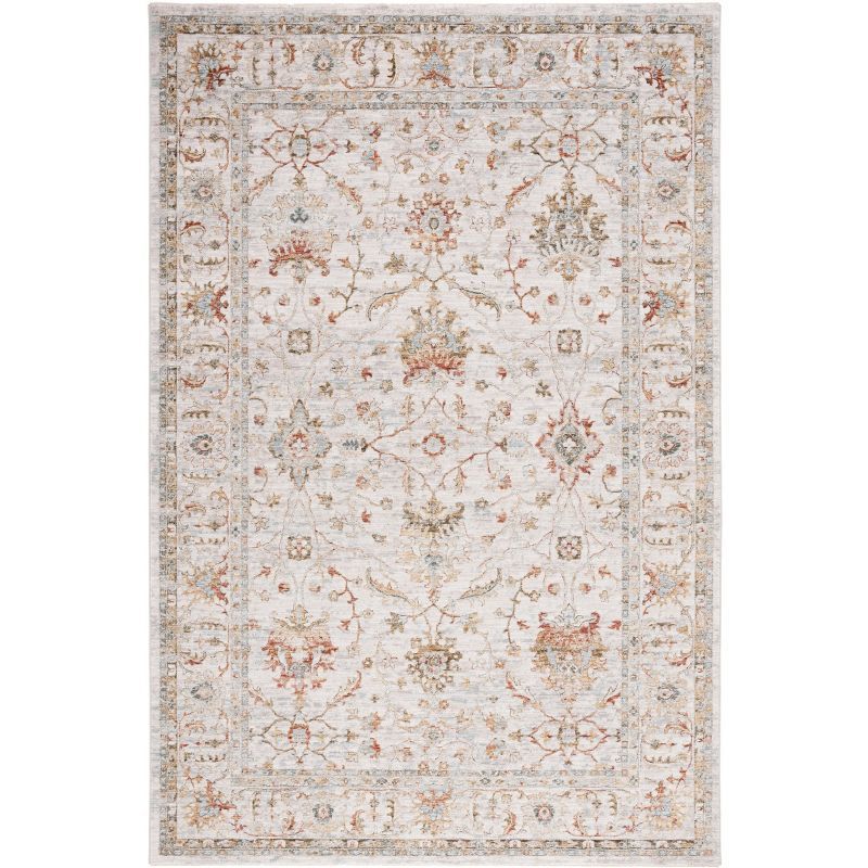 Ivory Elegance 4' x 6' Hand-Knotted Wool Blend Area Rug