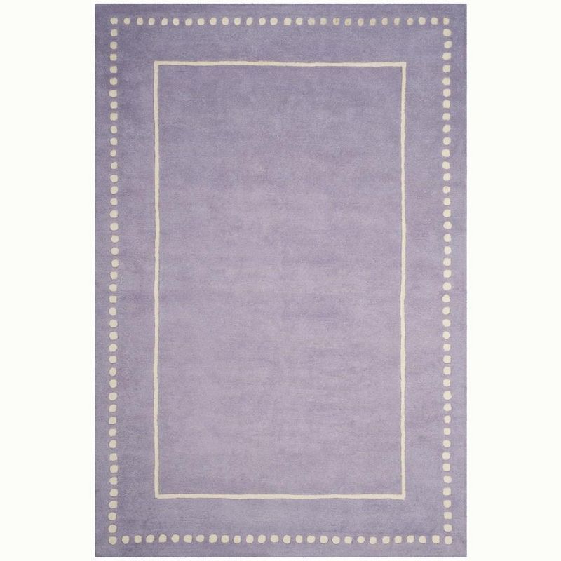 Lavender Ivory Elegance 6' x 9' Hand-Tufted Wool & Viscose Area Rug