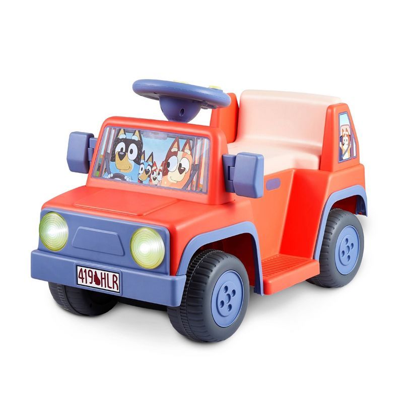 Blue and Red 6V Ride-On SUV for Toddlers