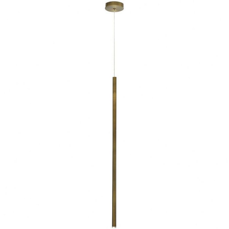 Navada Antique Brass Gold Sleek LED Indoor/Outdoor Pendant