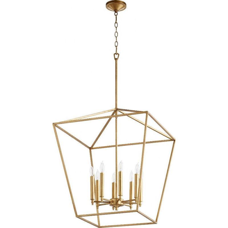 Elegant Gabriel Gold Leaf 8-Light Indoor/Outdoor Pendant, 22W x 26.25H