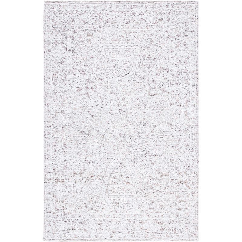 Ivory and Beige 3' x 5' Hand-Tufted Wool Area Rug