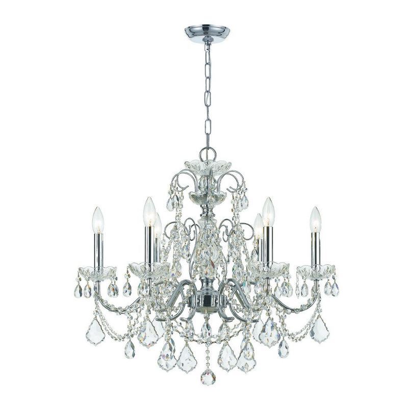 Imperial 6-Light Polished Chrome Crystal Chandelier