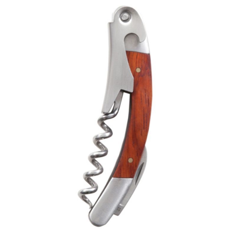 True Curve Cherry Wood and Stainless Steel Waiter's Corkscrew