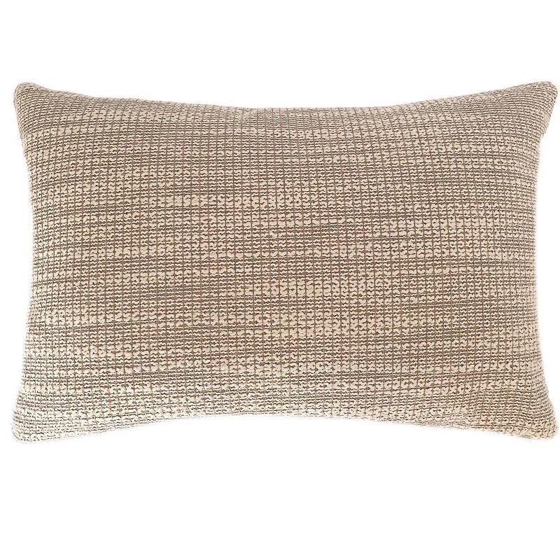 Mocha Brown Woven Acrylic Indoor Outdoor Pillow