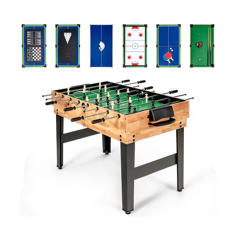 Multigame 10-in-1 Wooden Combo Table Set for Home