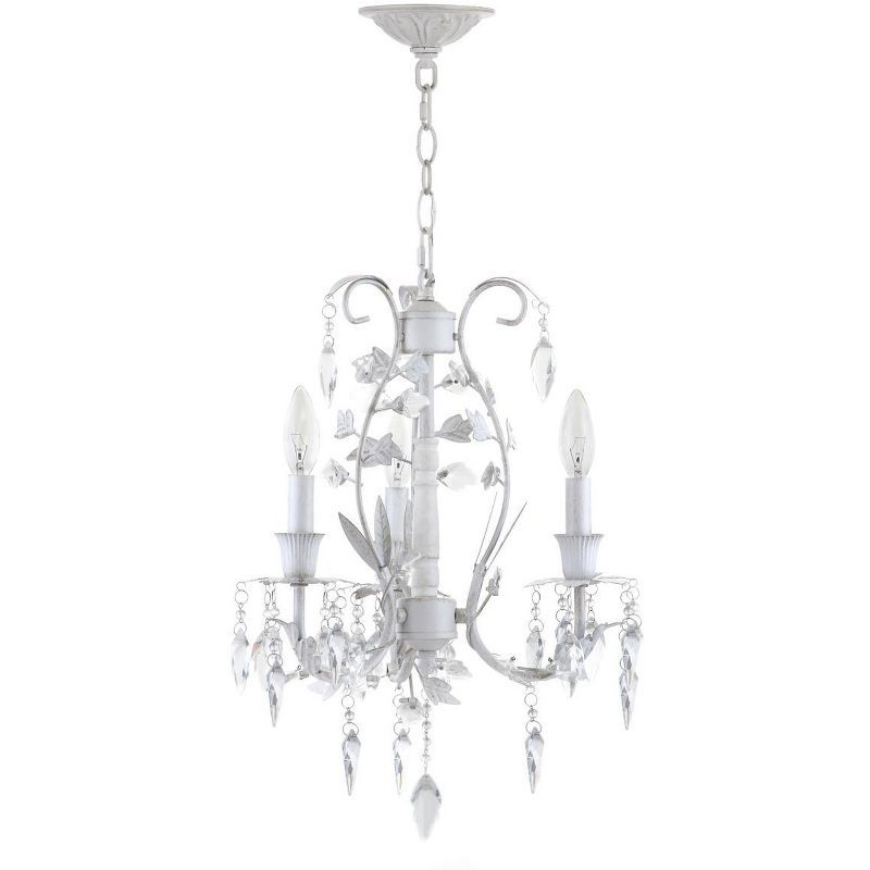 Jasper White Crystal 3-Light Adjustable Chandelier