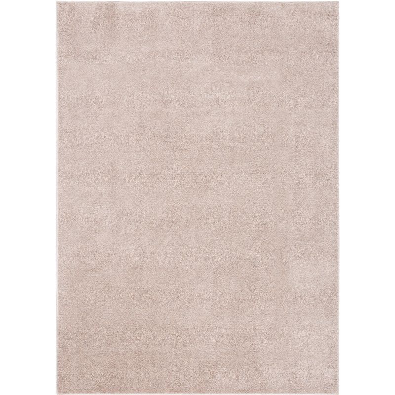 Hand-Knotted Gray Synthetic 79" Easy-Care Non-Slip Rug