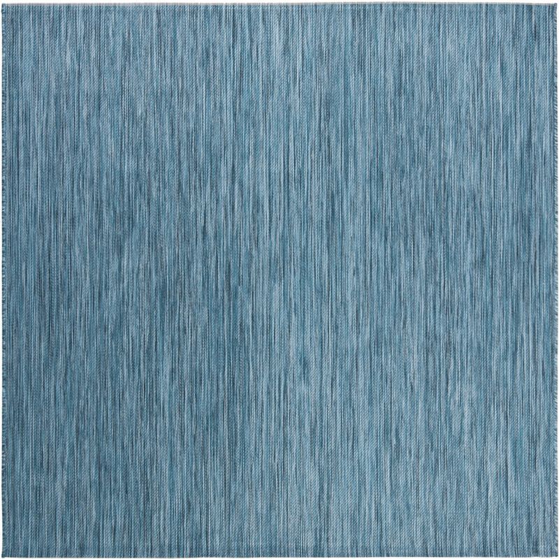 Blue Square Easy Care Stain-resistant Outdoor Rug