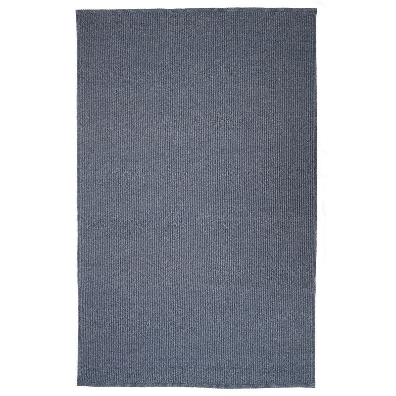 Navy Tonal Braid 5' x 7' Reversible Indoor/Outdoor Rug