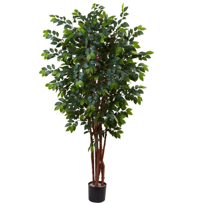 Majestic 7ft Tall Sakaki Silk Tree for Outdoor and Indoor Decor