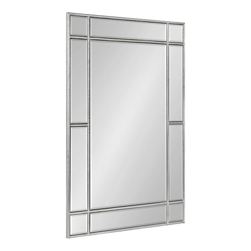 Silver Rectangular Wood Vanity Wall Mirror 20 x 30