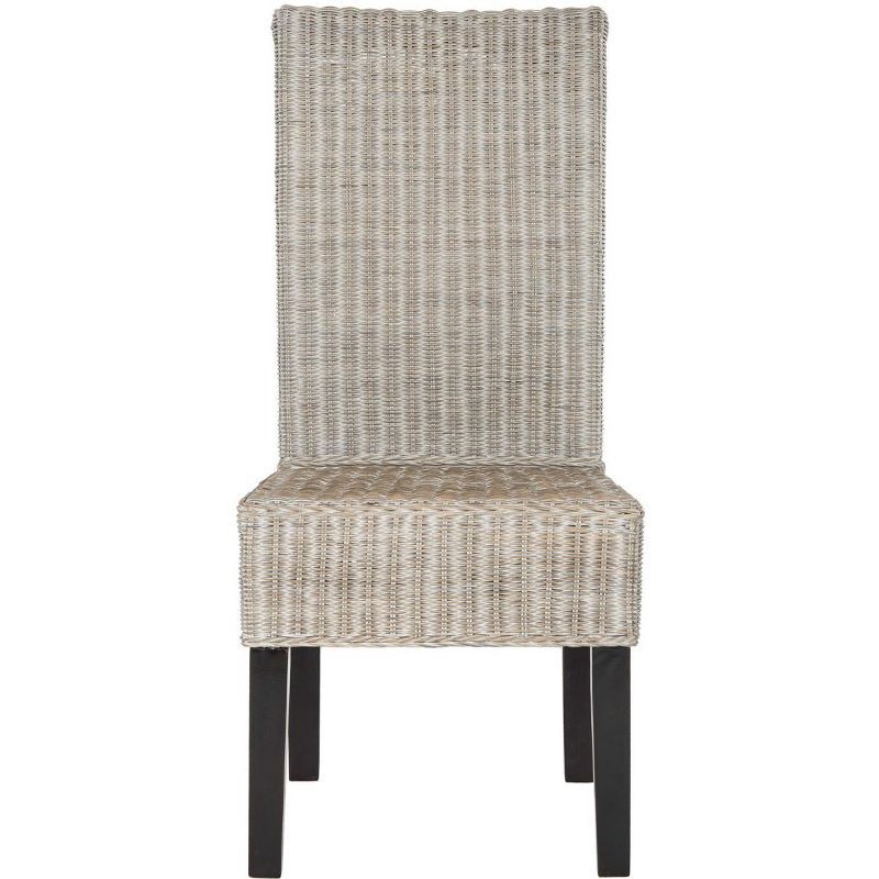 Arjun 18'' Gray Rattan Wicker Dining Chair Set