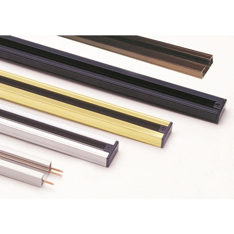 6 ft. Dark Bronze Metal Track with End Cap