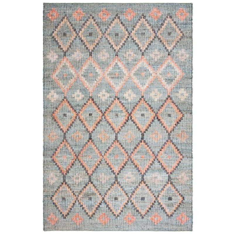 Charcoal and Gold Handwoven Wool Kilim Area Rug, 4' x 6'