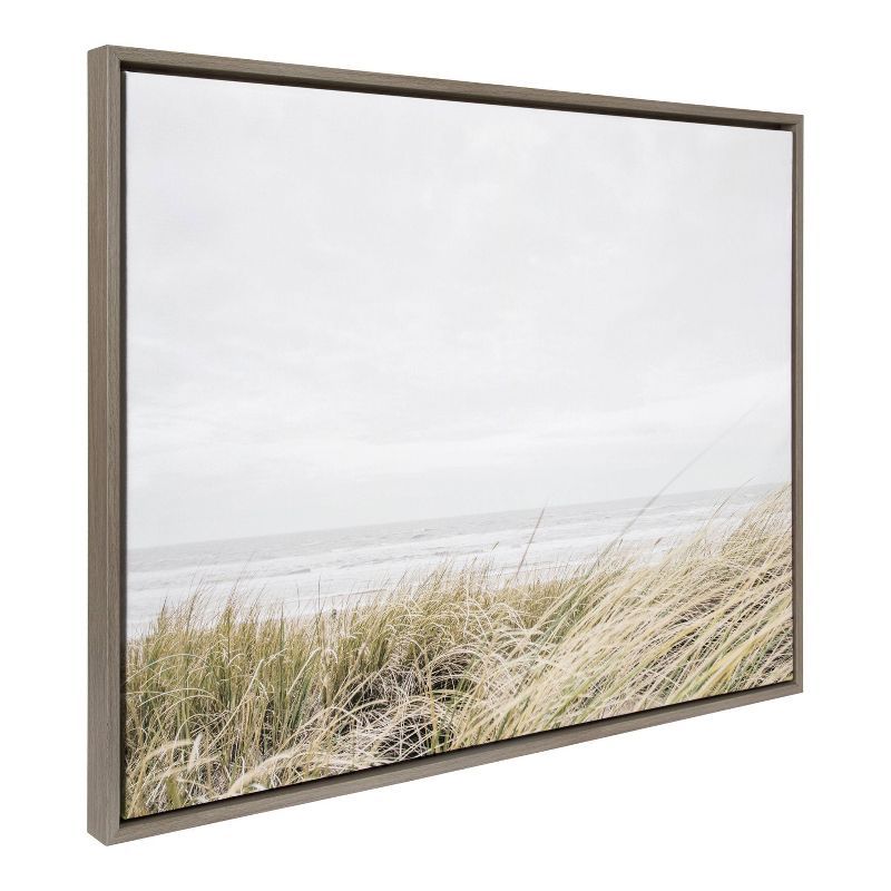 Gray Coastal Beach Canvas Print with Polystyrene Frame, 28" x 38"