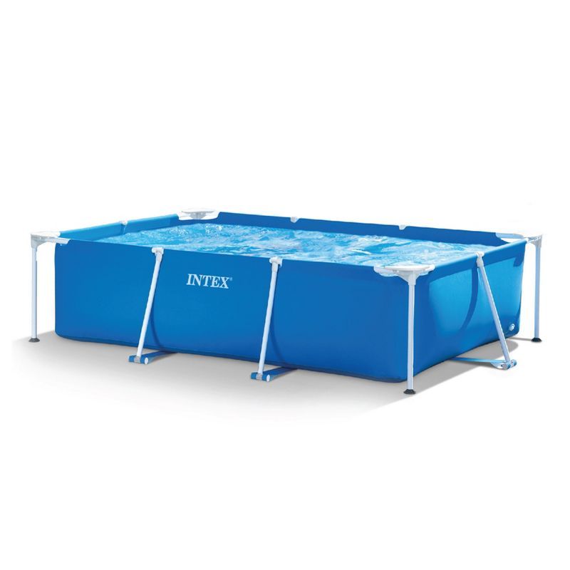 Intex 9.8' Blue Rectangular Frame Above Ground Pool