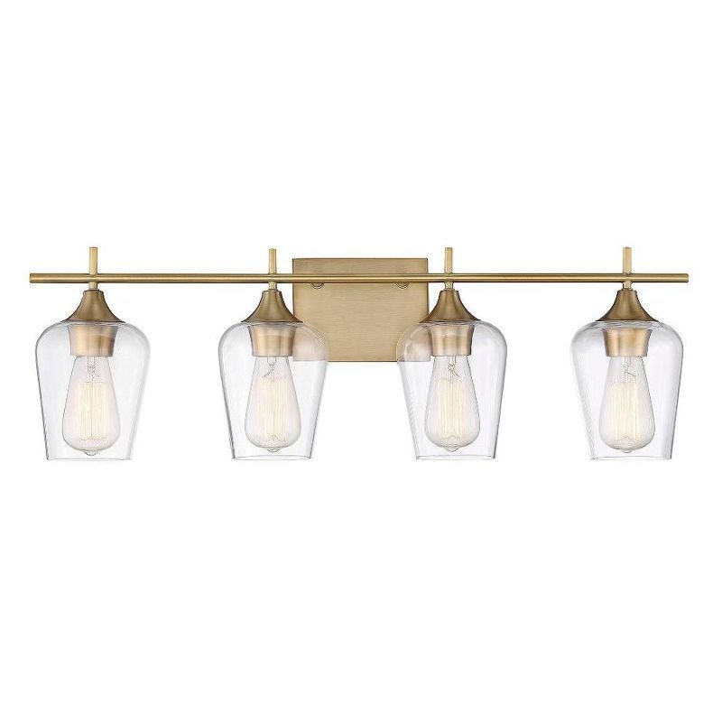 Savoy House Octave 4 - Light Vanity in  Warm Brass