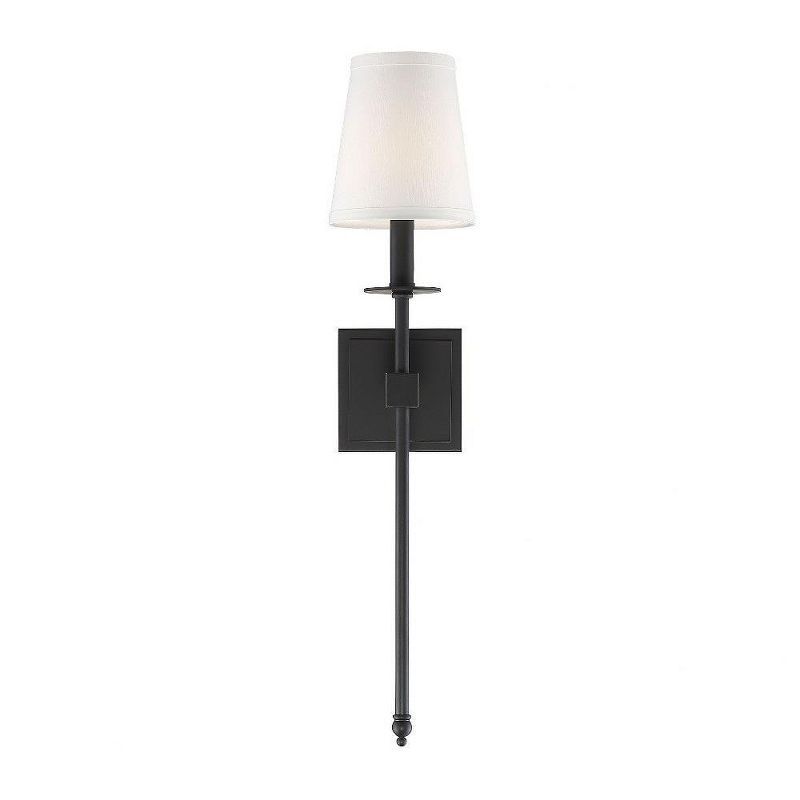 Monroe Transitional 24" Matte Black Outdoor Wall Sconce