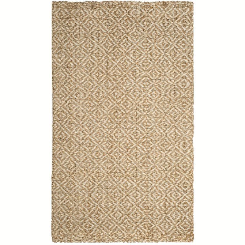 Hand-Knotted Coastal Ivory & Natural Jute 6' x 9' Area Rug