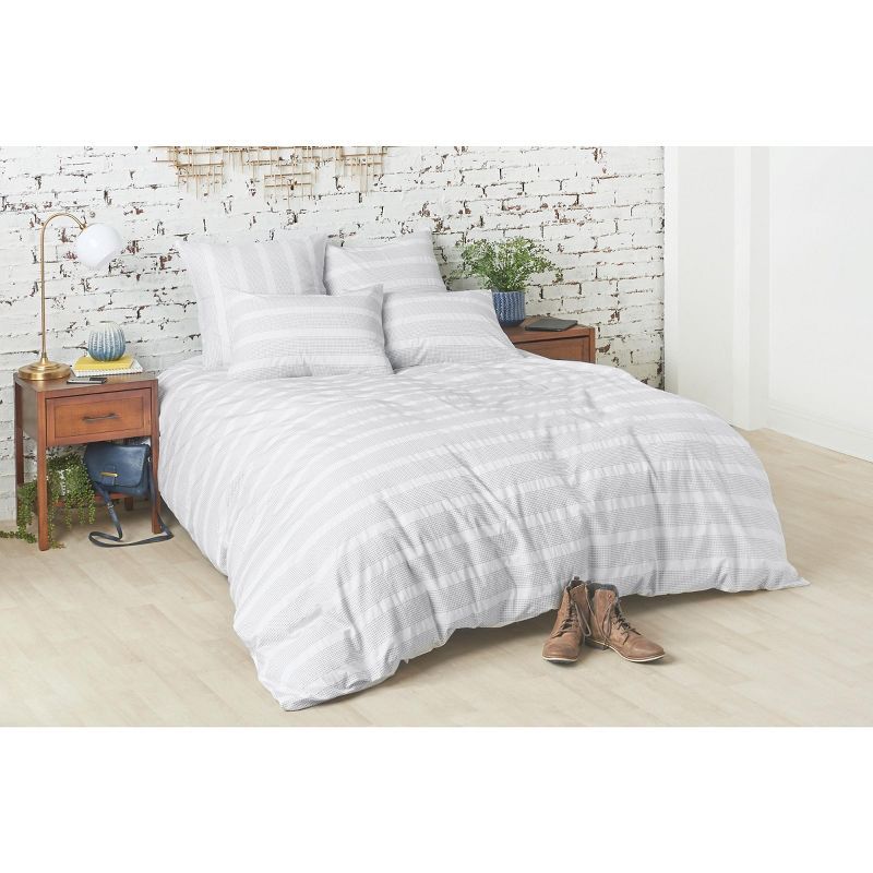 Mason Light Gray Cotton Full/Queen Bedspread Cover