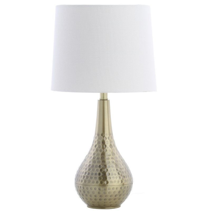 Medford 19-inch Gold Metal Table Lamp with White Shade