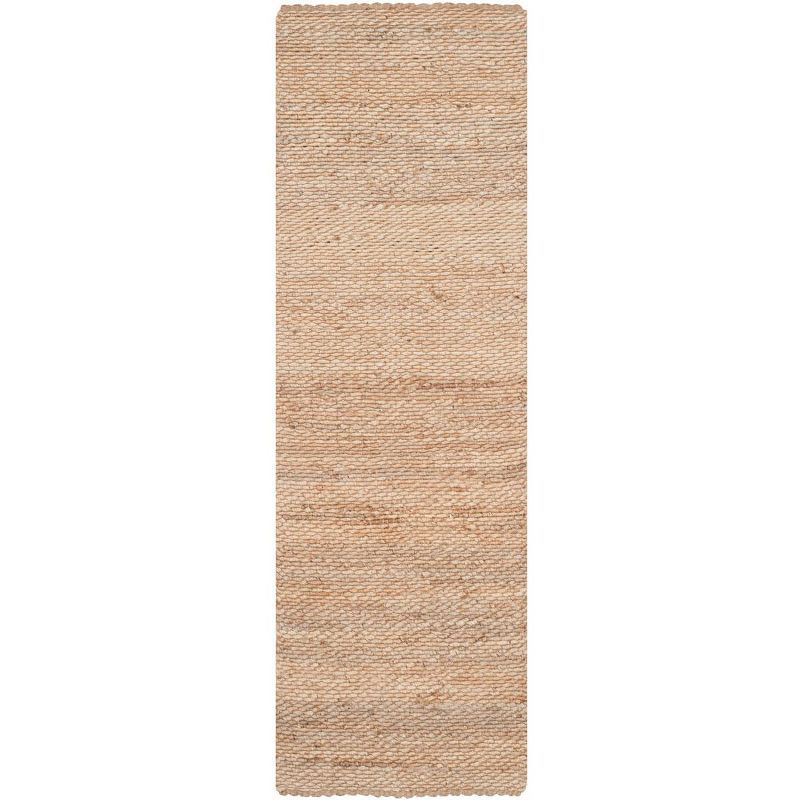 Natural Jute Handwoven Reversible Runner Rug, 2'6" x 10'