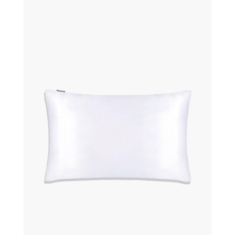 White Hypoallergenic Cotton Silk Standard Pillowcase