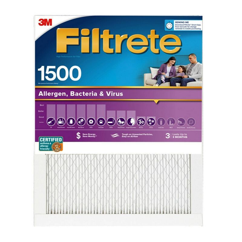 Filtrete 12x12x1 Allergen Bacteria Virus Air Filter