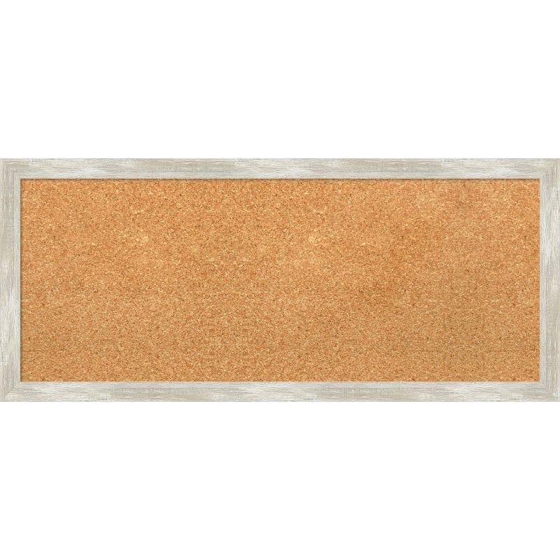 Natural Cork Board with Crackled Metallic Narrow Frame