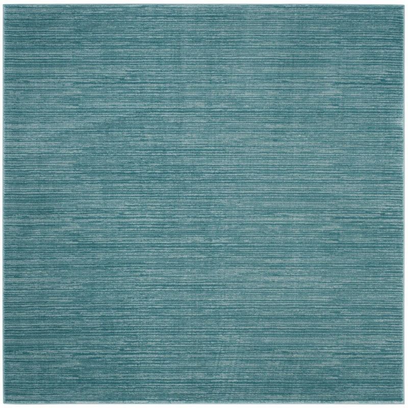 Aqua Synthetic Square Easy Care Indoor Area Rug