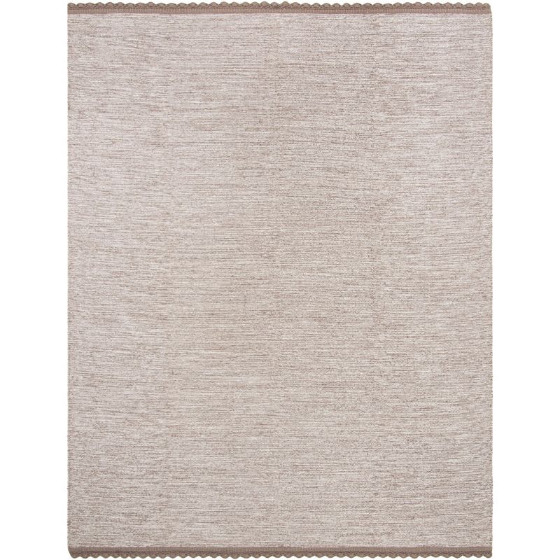 Gray Flat Woven Wool and Cotton 8' x 10' Area Rug