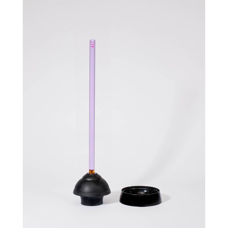 Purple Acrylic Toilet Plunger with Drip Tray