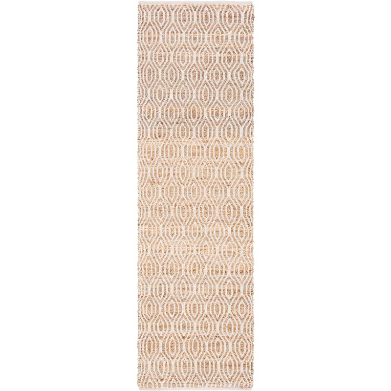 Boho-Chic Black Cotton 27" Handwoven Runner Rug