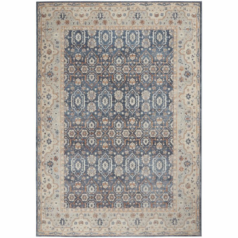 Ivory Elegance Chenille 94" Hand-Knotted Rectangular Area Rug