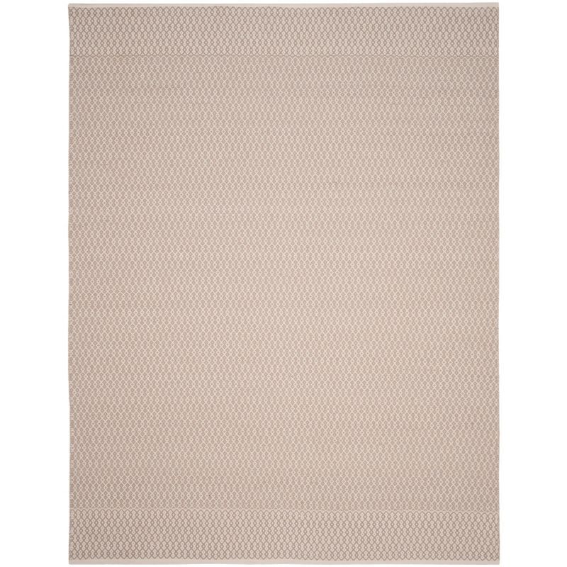 Breezy Coastal Handwoven Off-White Cotton Area Rug 9' x 12'