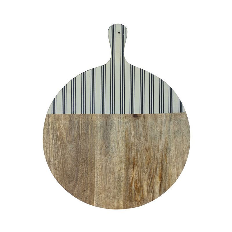 Melrose 22.75" Mango Wood and Striped Cutting Board