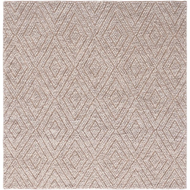 Ivory Elegance Hand-Tufted Wool 6' Square Rug