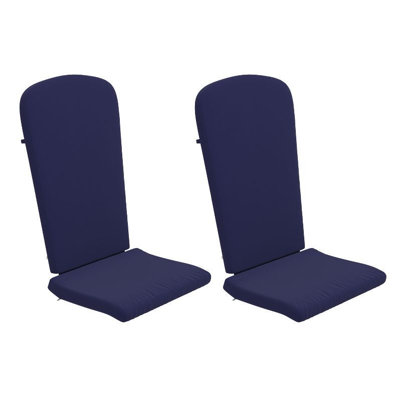 Set of 2 Blue High Back Adirondack Chair Cushions