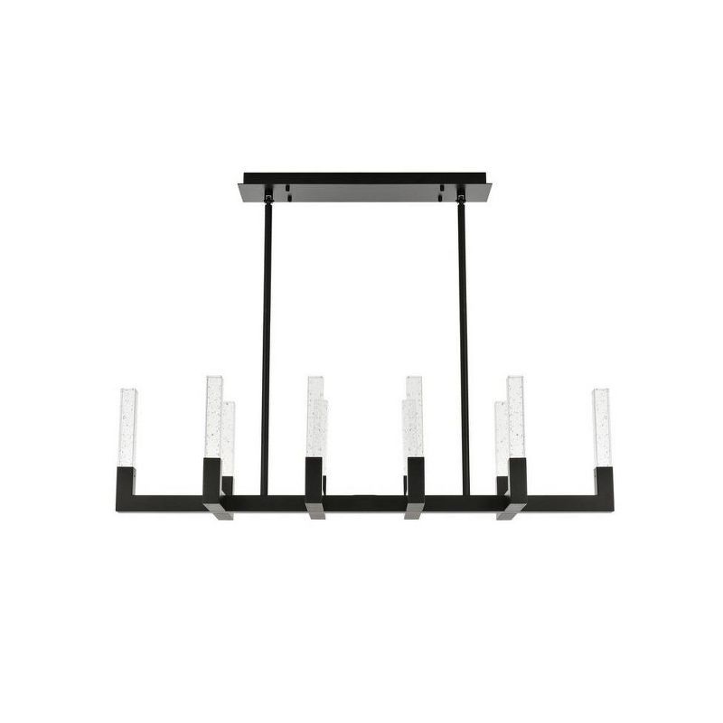 Noemi 48-Inch Black LED Pendant with Crystal Rods