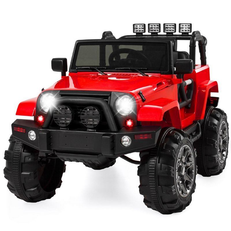 Red 12V Kids Ride-On SUV with Remote Control and LED Lights