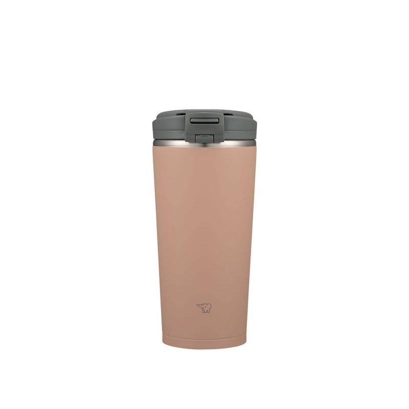 Cinnamon Beige 11 oz Stainless Steel Travel Tumbler with Flip Lid
