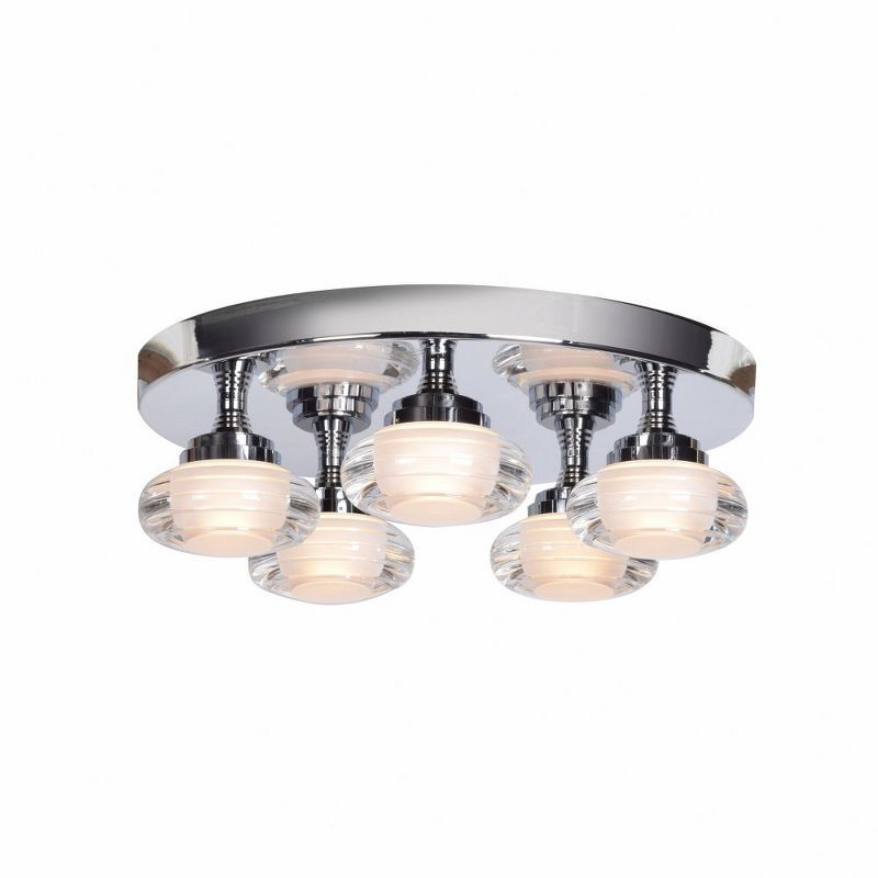 Optix Chrome 5-Light LED Flush Mount Ceiling Fixture