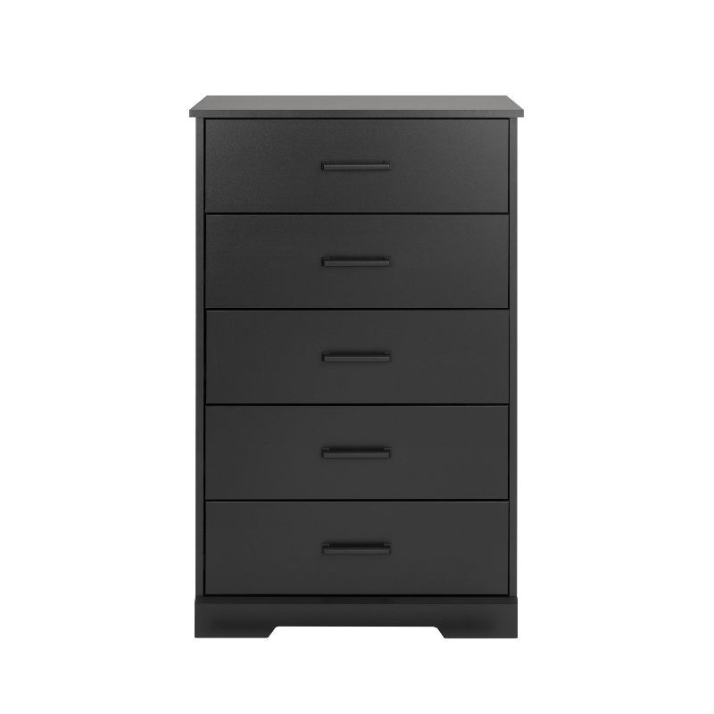 Black Farmhouse Vertical 5-Drawer Dresser