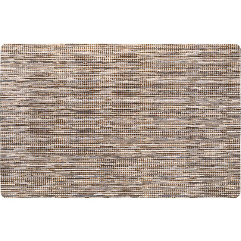 Smooth Step Grey and Gold Houndstooth Utility Mat