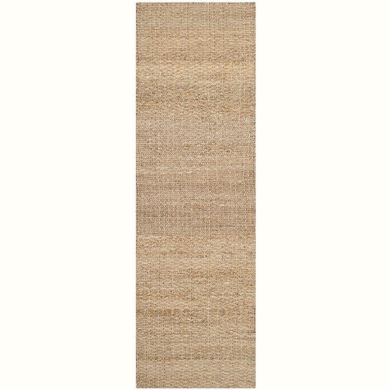 Natural Fiber Light Blue and Natural Jute Runner Rug