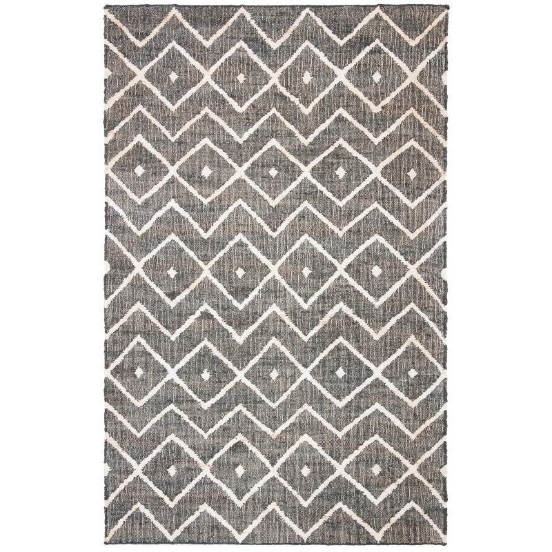 Handmade Gray Wool Flat Woven Area Rug, 2' x 3'